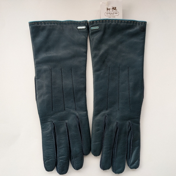 Coach Leather Basic Glove M in Moroccan Blue - Picture 1 of 7